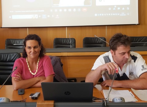 Insediamento Osservatorio Disabilità. Nella foto il tavolo della pressienza con a sinistra Sordie a destra Perfigli