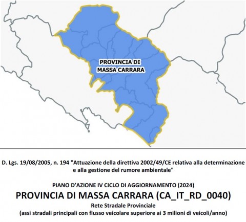 magine grafica realizzata con profilo geografico della Provincia in alto (profilo in azzurro su campo bianco, in basso titolo e descrizione secondio il testo della pagina