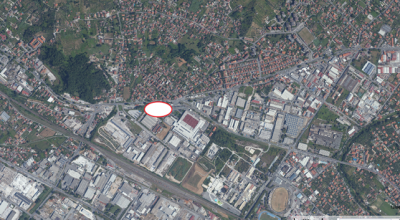 immagine aerea dell'area ex eaton