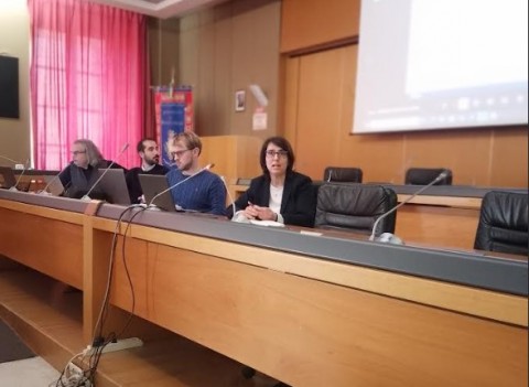 Nella foto il tavolo della presidenza della Sala della Resistenza con i tecnici di Terna