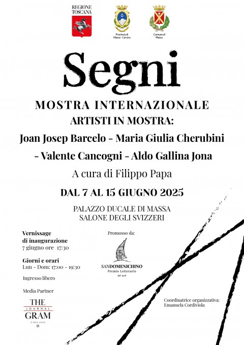 Immagine grafica dela locandina, sfondo campo bianco, in alto titolo mostra e a seguire tutte le info come da comunicato