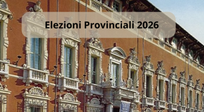 Immagine grafica realizzata con foto facciata palazo ducale e scritta in primo piano 